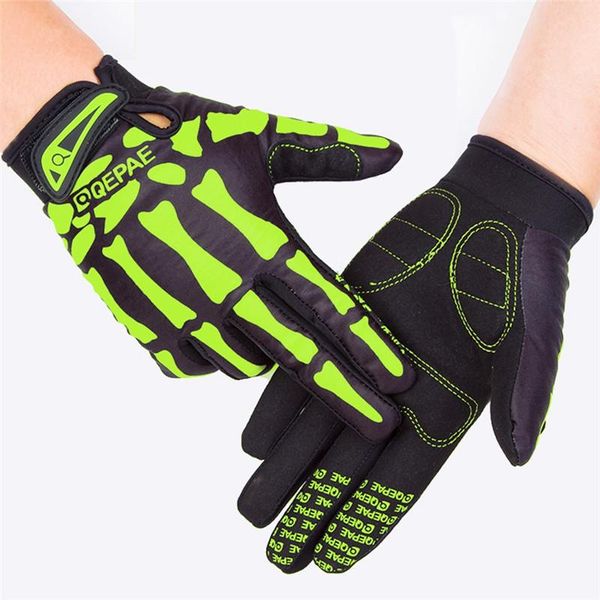 cycling gloves qepae men bike skull bicycle full finger gel pad shockproof male mtb -40, Black
cycling gloves qepae men bike skull bicycle full finger gel pad shockproof male mtb -40, Black