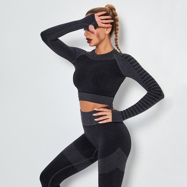 yoga outfits seamless knitted moisture wicking high elastic long-sleeved clothes sports running fitness t-shirt women, White;red
yoga outfits seamless knitted moisture wicking high elastic long-sleeved clothes sports running fitness t-shirt women, White;red