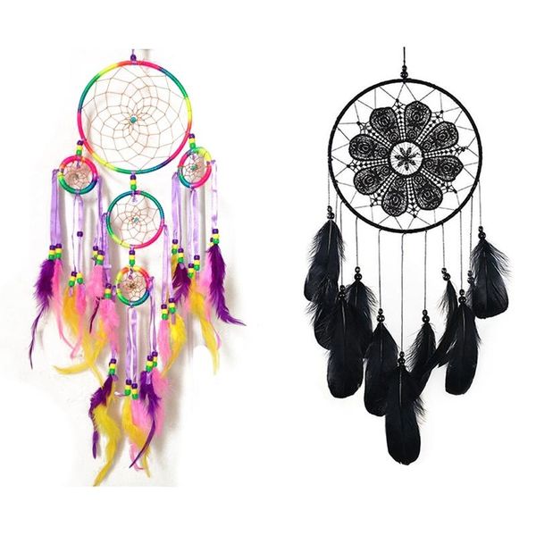 decorative objects & figurines 2 pcs handmade dream catcher traditional dreamcatcher wall hanging decoration, colorful black
decorative objects & figurines 2 pcs handmade dream catcher traditional dreamcatcher wall hanging decoration, colorful black