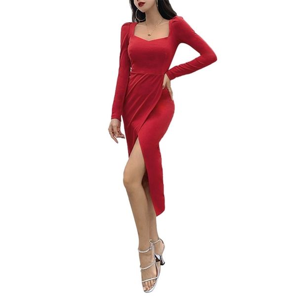 women dress v-neck long sleeve high waist ladies clubwear cocktail elegant split fashion clothing 210522, Black;gray
women dress v-neck long sleeve high waist ladies clubwear cocktail elegant split fashion clothing 210522, Black;gray