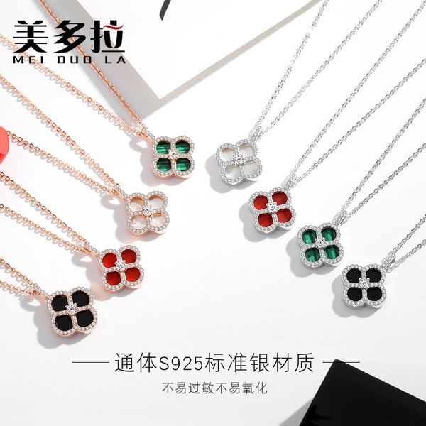 clover necklace women's silver clavicle chain black agate fashion korean pendant ins net red jewelry
clover necklace women's silver clavicle chain black agate fashion korean pendant ins net red jewelry