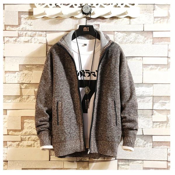 men's jackets fegkzli sweater cardigan winter thick fashion knitted slim fit coats stand collar zipper cotton man warm, Black;brown
men's jackets fegkzli sweater cardigan winter thick fashion knitted slim fit coats stand collar zipper cotton man warm, Black;brown