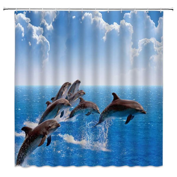 dolphin shower curtain ocean sea animal group of dolphins jumped out of the sea kids boys girls blue seawater cloud fabric bath
dolphin shower curtain ocean sea animal group of dolphins jumped out of the sea kids boys girls blue seawater cloud fabric bath