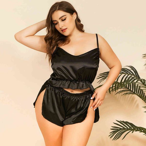 lingerie plus size modena 2021 fashion comfortable home pajamas set 8978, Black;white
lingerie plus size modena 2021 fashion comfortable home pajamas set 8978, Black;white