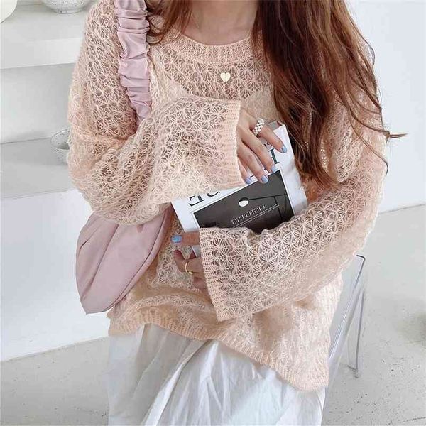 hollow loose thin mohair knitted sweater women's summer korean-style long-sleeved 210529, White
hollow loose thin mohair knitted sweater women's summer korean-style long-sleeved 210529, White