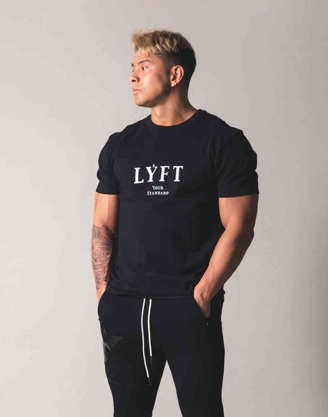 short sved cotton men's running fitns gym t-shirts, summer sportswear, White;black
short sved cotton men's running fitns gym t-shirts, summer sportswear, White;black