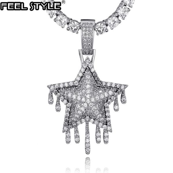 pendant necklaces hip hop bling cz drip star stones iced out cubic zircon & pendants for men jewelry charm tennis chain, Silver
pendant necklaces hip hop bling cz drip star stones iced out cubic zircon & pendants for men jewelry charm tennis chain, Silver