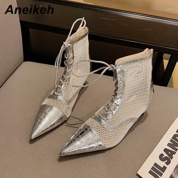 boots aneikeh 2021 spring/autumn fashion patent leather cross-tied pointed toe hollow out women's sandals ankle zipper1, Black
boots aneikeh 2021 spring/autumn fashion patent leather cross-tied pointed toe hollow out women's sandals ankle zipper1, Black