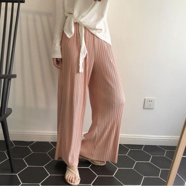 women's pants & capris lanmrem nude pink elastic high waist pleated wide leg trousers loose woman casual wild simple fashion 2021 sprin, Black;white
women's pants & capris lanmrem nude pink elastic high waist pleated wide leg trousers loose woman casual wild simple fashion 2021 sprin, Black;white
