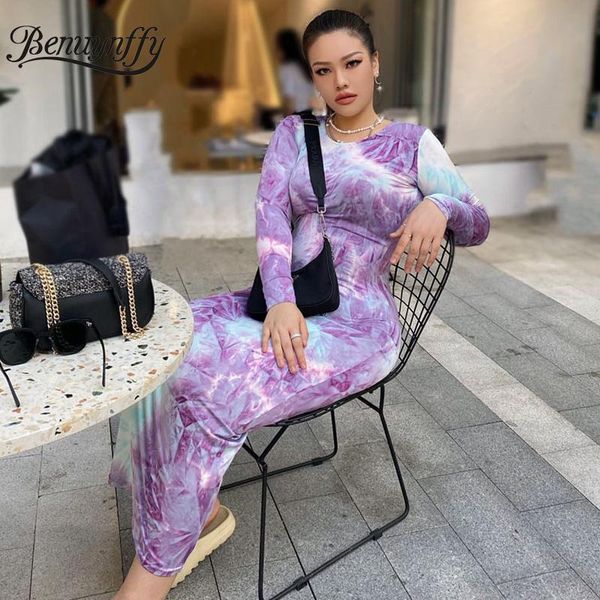 casual dresses benuynffy o-neck tie dye bodycon long maxi spring women streetwear fashion sleeve high waist slim pencil dress, Black;gray
casual dresses benuynffy o-neck tie dye bodycon long maxi spring women streetwear fashion sleeve high waist slim pencil dress, Black;gray