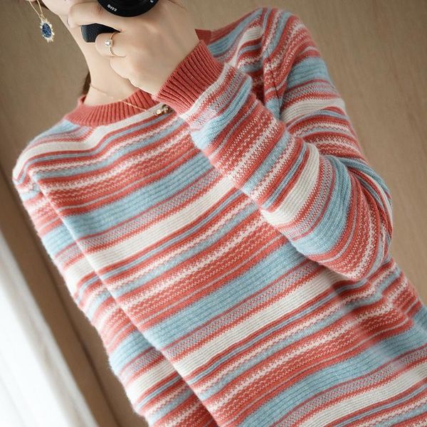 women's sweaters frseucag ladies round neck, long sleeve striped 100% wool sweater pullover knitting fashion all-match regular stylewho, White;black
women's sweaters frseucag ladies round neck, long sleeve striped 100% wool sweater pullover knitting fashion all-match regular stylewho, White;black