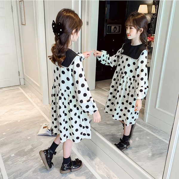 girls drs 2021 foreign style korean long sleeve spring and autumn middle-aged children's princs skirt, Black;gray
girls drs 2021 foreign style korean long sleeve spring and autumn middle-aged children's princs skirt, Black;gray
