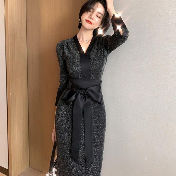 casual dresses autumn winter 2021 sheer women knitted long sleeve corset ol office work dress woman sheath black bandage fall, Black;gray
casual dresses autumn winter 2021 sheer women knitted long sleeve corset ol office work dress woman sheath black bandage fall, Black;gray