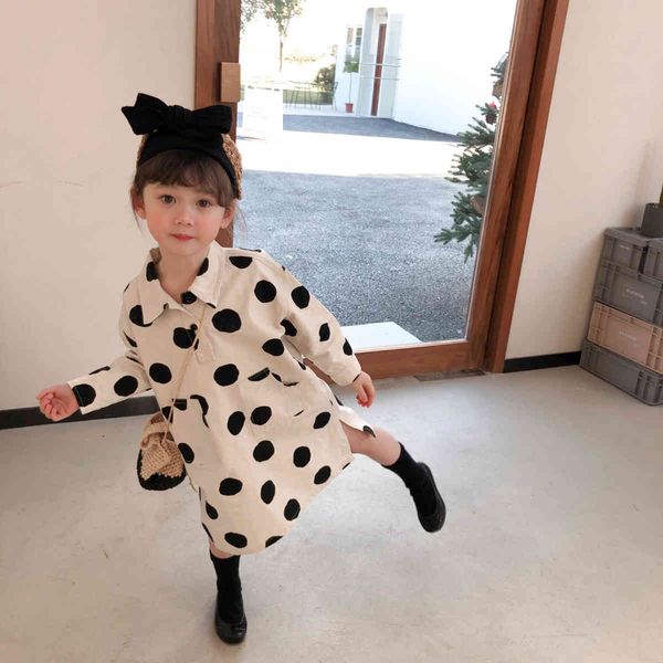 girls spring cute dot dresses cotton long sleeve turn-down collar soft casual 210508, Red;yellow
girls spring cute dot dresses cotton long sleeve turn-down collar soft casual 210508, Red;yellow