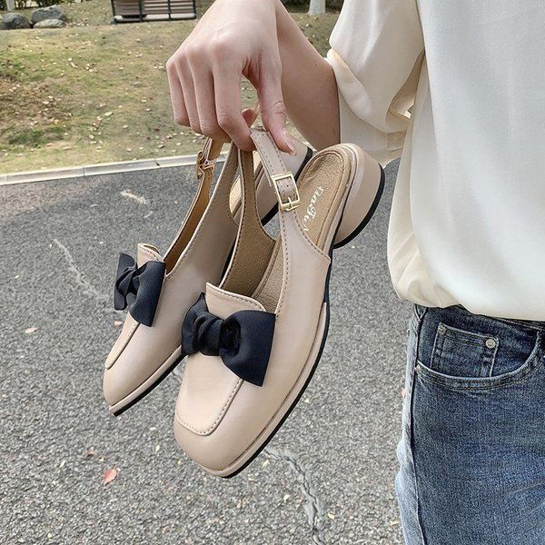 japanese leather shoes 2021 spring /summer british style female square toe bow chunky heel sandals dating dress, Black
japanese leather shoes 2021 spring /summer british style female square toe bow chunky heel sandals dating dress, Black