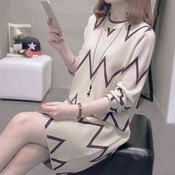 mid-length pullover sweater dress autumn and winter loose wild knitted bottoming shirt female korean version 210427, White;black
mid-length pullover sweater dress autumn and winter loose wild knitted bottoming shirt female korean version 210427, White;black