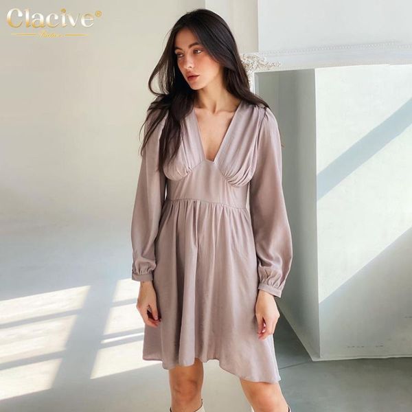 casual dresses clacive v-neck balck mini dress autumn long sleeve office fashion women 2021 loose pleated robe, Black;gray
casual dresses clacive v-neck balck mini dress autumn long sleeve office fashion women 2021 loose pleated robe, Black;gray