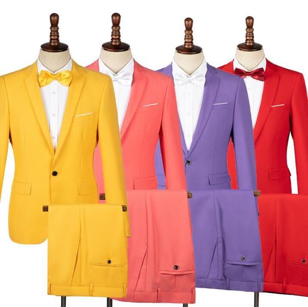 men's suits & blazers yellow suit host emcee singer stage color performance costume youth self-cultivation vestido de novia clothing, White;black
men's suits & blazers yellow suit host emcee singer stage color performance costume youth self-cultivation vestido de novia clothing, White;black