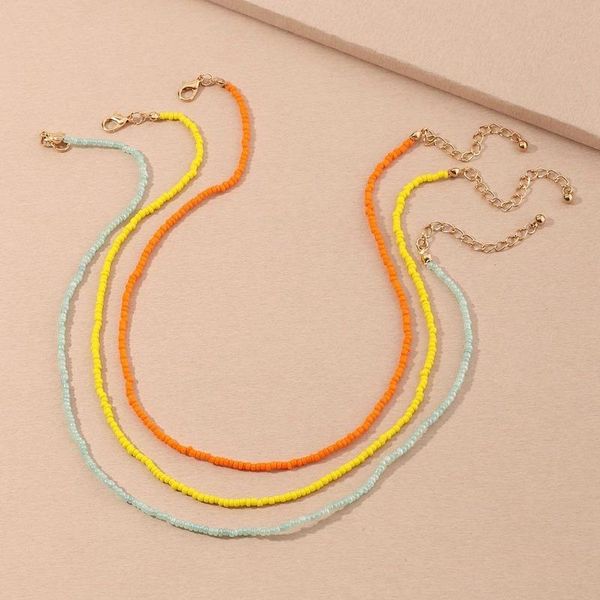 chains wholesale small fresh and sweet summer beach color rice bead three layers necklace simple bohemian style beaded fashion, Silver
chains wholesale small fresh and sweet summer beach color rice bead three layers necklace simple bohemian style beaded fashion, Silver