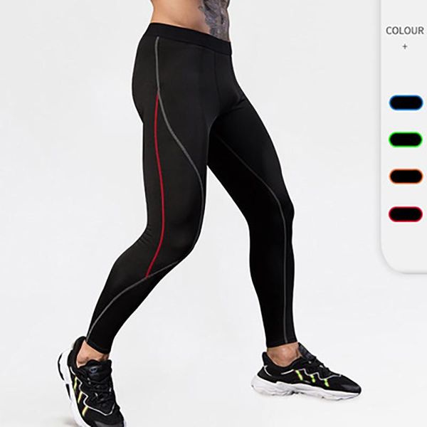 running pants men's compression color contrast gym clothing fitness workout tights jogging training sport elastic trousers, Black;blue
running pants men's compression color contrast gym clothing fitness workout tights jogging training sport elastic trousers, Black;blue
