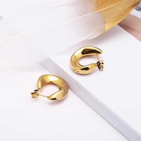 hoop & huggie c shape earrings women stainless steel gold color earring fashion jewelry wholesale party gift accessories, Golden;silver
hoop & huggie c shape earrings women stainless steel gold color earring fashion jewelry wholesale party gift accessories, Golden;silver