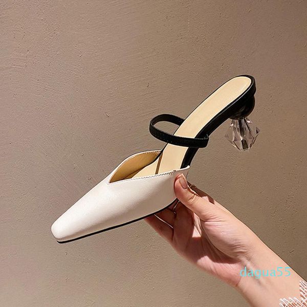 2021 designer women mule vintage square toe prom pumps transparent strange high, Black
2021 designer women mule vintage square toe prom pumps transparent strange high, Black