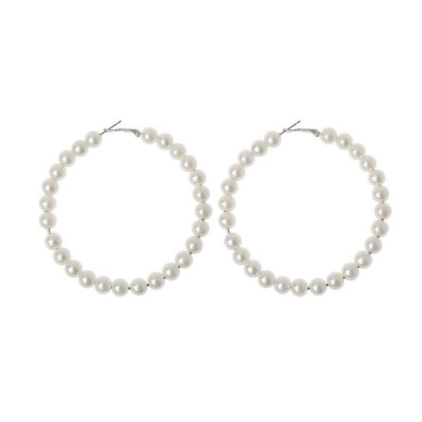 hoop & huggie elegant white pearls earrings women oversize pearl circle fashion jewelry axyd, Golden;silver
hoop & huggie elegant white pearls earrings women oversize pearl circle fashion jewelry axyd, Golden;silver