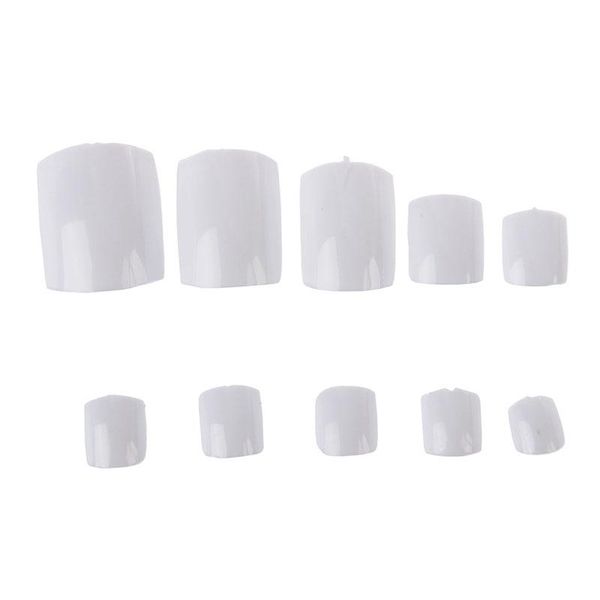 false nails 500 white uv gel acrylic fake toe nail art tips, Red;gold