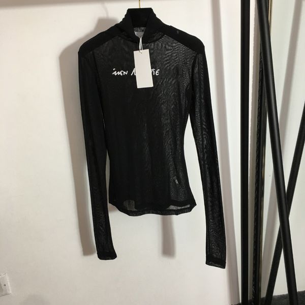 women mesh long-sleeved t-shirt hollow bottoming shirt hoodies bottoming shirt tights brand slim womens designer clothes wholesale, Black
women mesh long-sleeved t-shirt hollow bottoming shirt hoodies bottoming shirt tights brand slim womens designer clothes wholesale, Black
