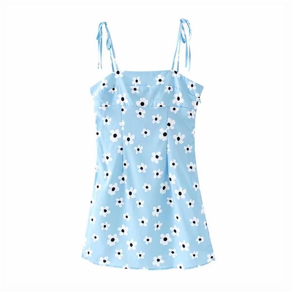women floral print dress spaghetti strap slash neck a line es side zipper mini female clothes 210430, Black;gray
women floral print dress spaghetti strap slash neck a line es side zipper mini female clothes 210430, Black;gray