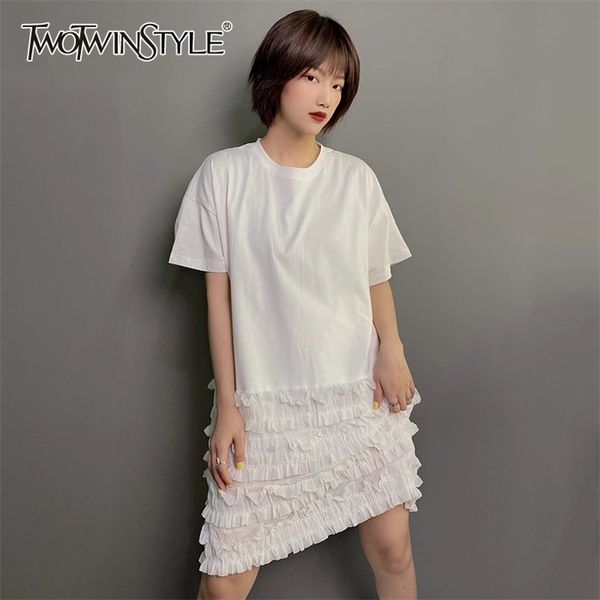 white loose patchwork dress for women o neck short sleeve casual dresses female fashion clothing stylish 210520, Black;gray
white loose patchwork dress for women o neck short sleeve casual dresses female fashion clothing stylish 210520, Black;gray