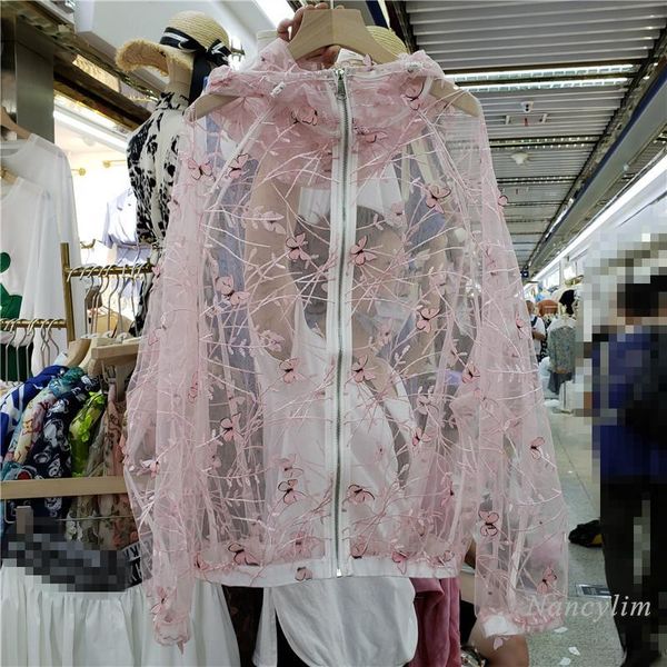 women's jackets machine embroidery hooded lace jacket for women summer sun protection coat loose thin zipper pink, Black;brown
women's jackets machine embroidery hooded lace jacket for women summer sun protection coat loose thin zipper pink, Black;brown