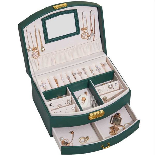 jewelry pouches, bags double deck leather storage box large capacity with drawer ear holder, Pink;blue
jewelry pouches, bags double deck leather storage box large capacity with drawer ear holder, Pink;blue