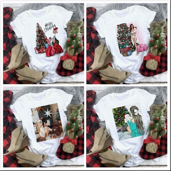 women t shirts fashion lady print christmas casual cotton shirt harajuku short sleeve tshirt female kawaii, White
women t shirts fashion lady print christmas casual cotton shirt harajuku short sleeve tshirt female kawaii, White