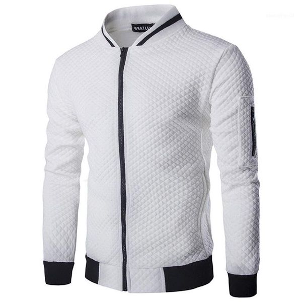 trend white fashion men jacket veste homme bomber fit argyle zipper varsity casual for fall1, Black;brown
trend white fashion men jacket veste homme bomber fit argyle zipper varsity casual for fall1, Black;brown
