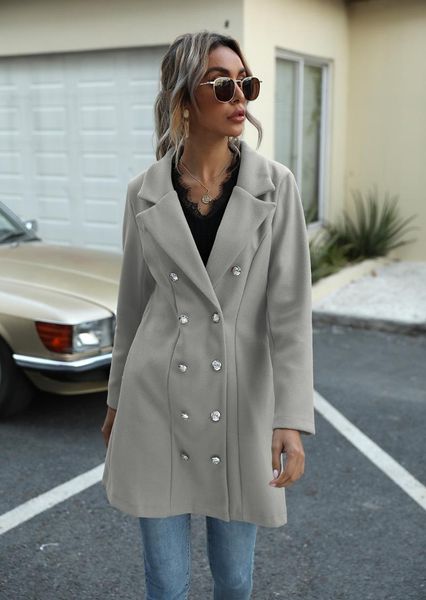 women's wool & blends button long lapel coat fall 2021 women temperament fashion woolen straight streetwear without belt, Black
women's wool & blends button long lapel coat fall 2021 women temperament fashion woolen straight streetwear without belt, Black