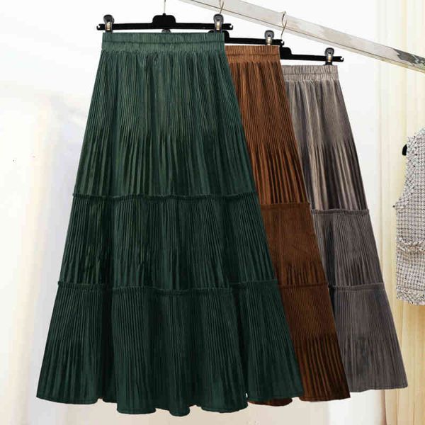 Skirts skirts Autumn/Winter Boho Pleated A-line Spliced Pleuche Ankle Long Green Coffee Gray Veet S 1RJZ, Black
Skirts skirts Autumn/Winter Boho Pleated A-line Spliced Pleuche Ankle Long Green Coffee Gray Veet S 1RJZ, Black