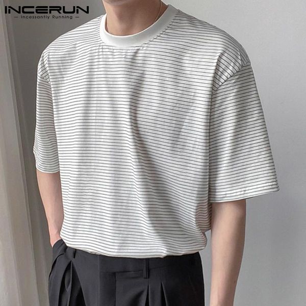 men's t-shirts incerun summer men striped t shirt round neck short sleeve cozy casual tee streetwear breathable camiseta masculina 202, White;black
men's t-shirts incerun summer men striped t shirt round neck short sleeve cozy casual tee streetwear breathable camiseta masculina 202, White;black