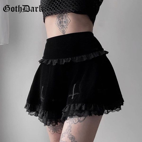 aesthetic mall gothic goth dark velvet pleated mini skirts women vintage harajuku emo alt clothes high waist lace ruffles skirt, Black
aesthetic mall gothic goth dark velvet pleated mini skirts women vintage harajuku emo alt clothes high waist lace ruffles skirt, Black