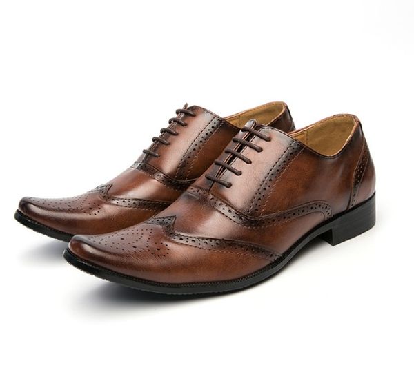 big size oxfords leather men shoe whole cut fashion casual pointed toe formal business male wedding dress shoes, Black
big size oxfords leather men shoe whole cut fashion casual pointed toe formal business male wedding dress shoes, Black