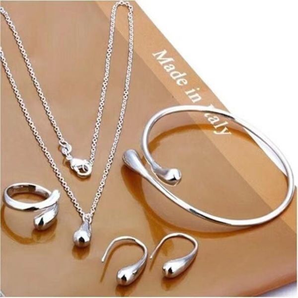 earrings & necklace 2021fashionexquisite eardrop shape pendant water drop jewelry set hand chain bracelet necklaces ring for women, Silver
earrings & necklace 2021fashionexquisite eardrop shape pendant water drop jewelry set hand chain bracelet necklaces ring for women, Silver