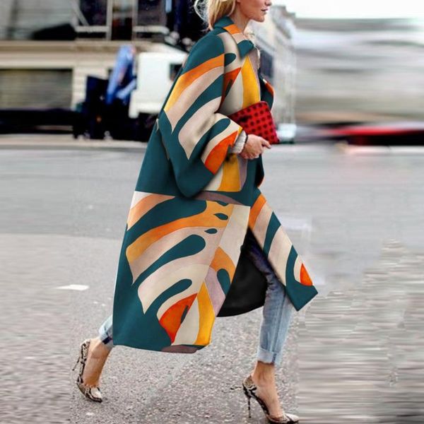 women's trench coats autumn winter coat for women fashion geometric print color female casual long cardigan turn-down collar outwear, Tan;black
women's trench coats autumn winter coat for women fashion geometric print color female casual long cardigan turn-down collar outwear, Tan;black