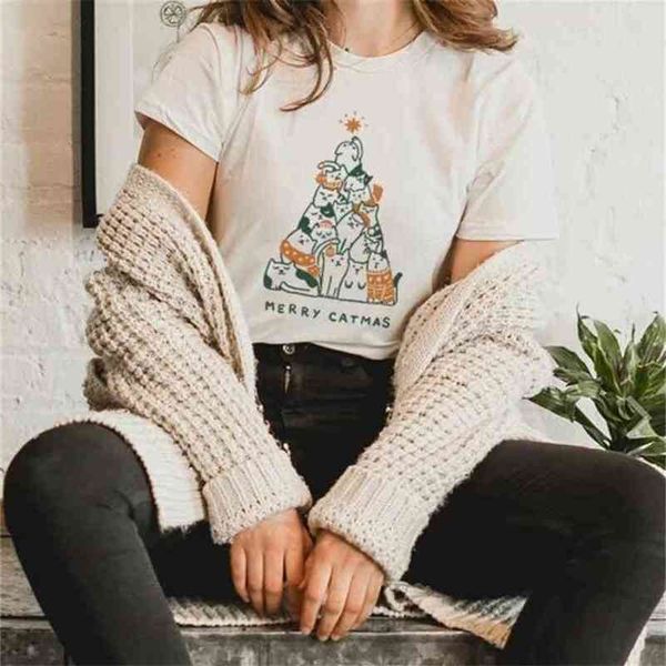 merry catmas women t-shirt christmas shirt cute cat graphic fashion aesthetic casual 210512, White
merry catmas women t-shirt christmas shirt cute cat graphic fashion aesthetic casual 210512, White
