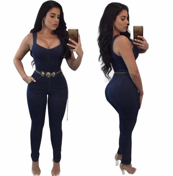 women's jumpsuits & rompers aletterhin women long denim with sashes stretch romper lady sleeveless spaghetti straps pencil overalls 3xl, Black;white
women's jumpsuits & rompers aletterhin women long denim with sashes stretch romper lady sleeveless spaghetti straps pencil overalls 3xl, Black;white