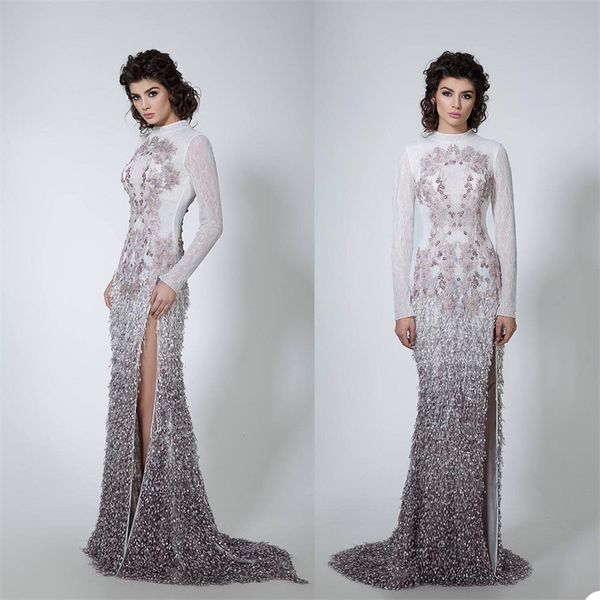 gorgeous mermaid evening dresses tassel beads sequins lace long sleeves prom pageant gown robe de mariée sweep train customize formal party, Black
gorgeous mermaid evening dresses tassel beads sequins lace long sleeves prom pageant gown robe de mariée sweep train customize formal party, Black