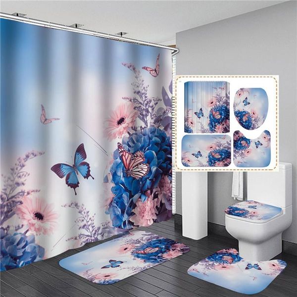 purple hydrangea printed shower curtain waterproof wc 4pcs anti-slip mats polyester toilet curtains with hooks bathroom decor
purple hydrangea printed shower curtain waterproof wc 4pcs anti-slip mats polyester toilet curtains with hooks bathroom decor