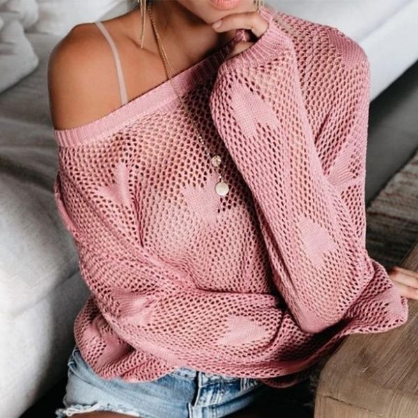 women's sweaters fashion women heart pattern knitted autumn winter hollow out o neck loose thin sweater 2021 ladies perspective, White;black
women's sweaters fashion women heart pattern knitted autumn winter hollow out o neck loose thin sweater 2021 ladies perspective, White;black