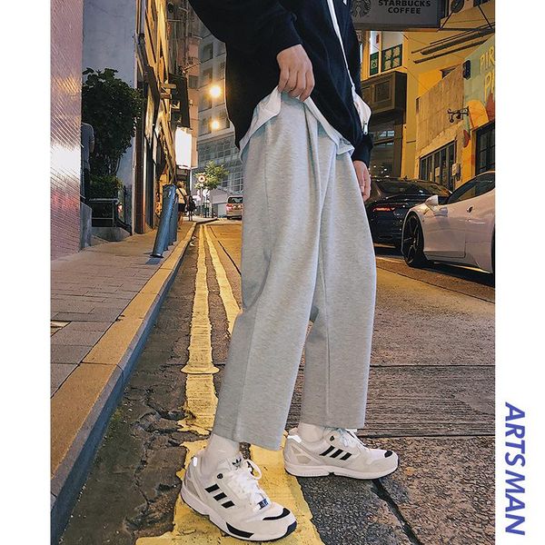 men's pants summer trousers plain color straight nine minute versatile casual bf korean, Black
men's pants summer trousers plain color straight nine minute versatile casual bf korean, Black
