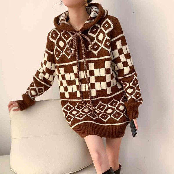 tees vintage print patchwork sweater for women hooded collar long sleeve hit color casual knitted female fashion, White
tees vintage print patchwork sweater for women hooded collar long sleeve hit color casual knitted female fashion, White