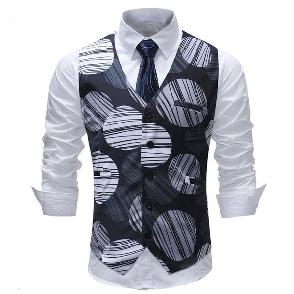 men's vests mens vest collarless polyester printed single button causal for men m-5xl, Black;white
men's vests mens vest collarless polyester printed single button causal for men m-5xl, Black;white